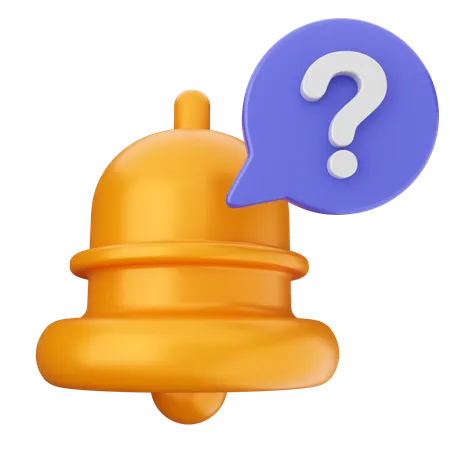 Question Notification Bell  3D Icon