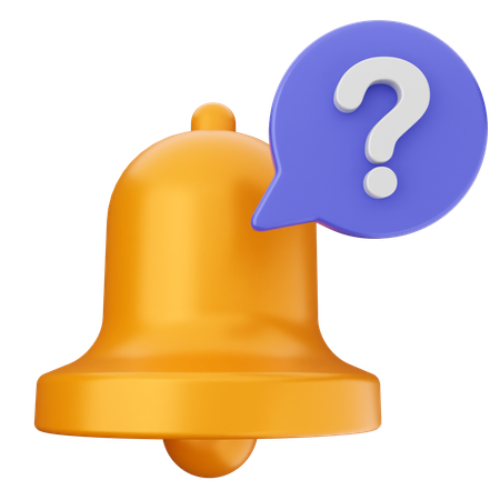 Sonnette de notification de question  3D Icon