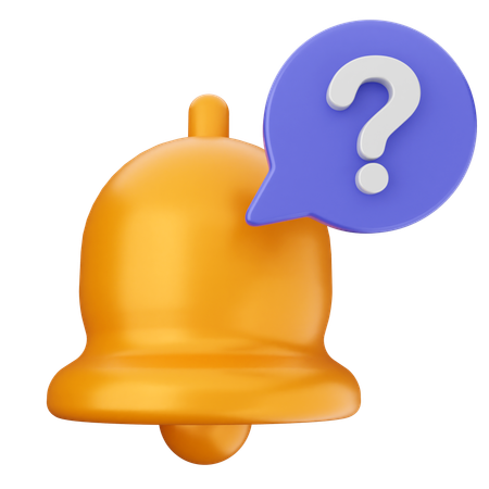 Sonnette de notification de question  3D Icon