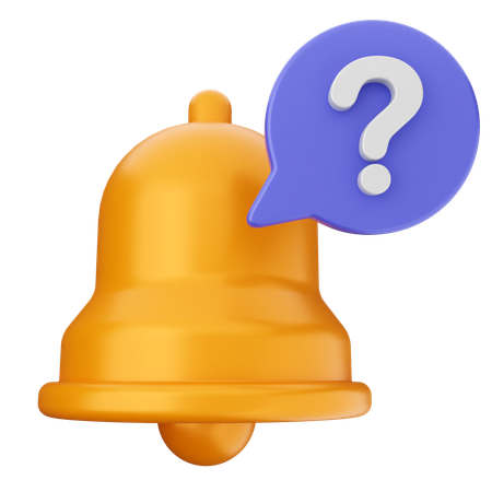 Sonnette de notification de question  3D Icon