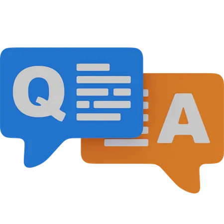 Question Réponse  3D Icon