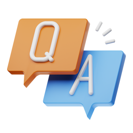 Question Réponse  3D Icon