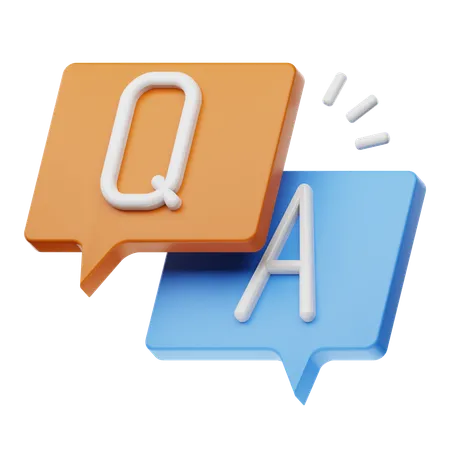 Question Réponse  3D Icon