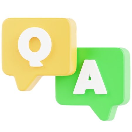 Question Réponse  3D Icon