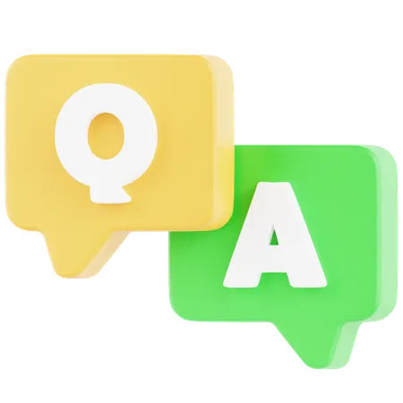 Question Réponse  3D Icon