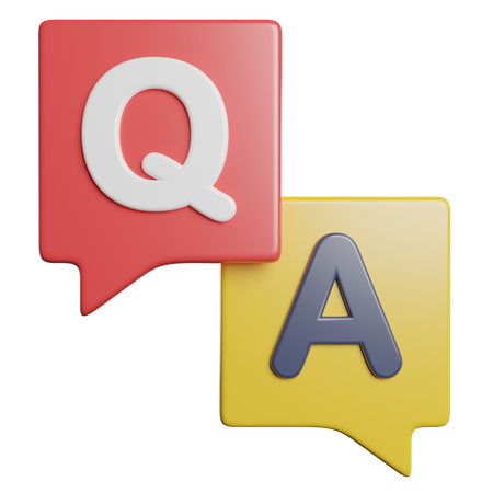 Question Réponse  3D Icon