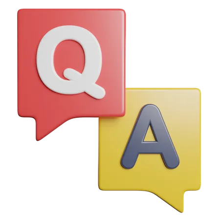 Question Réponse  3D Icon