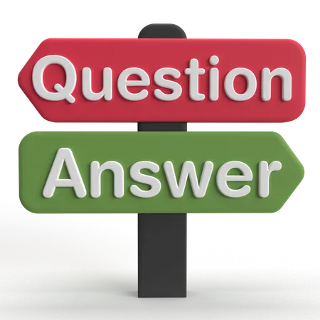 Question Réponse  3D Icon