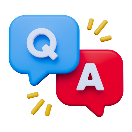 Question Réponse  3D Icon