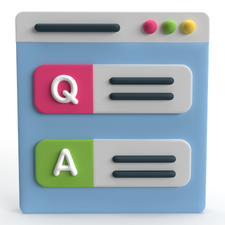 Question et réponse  3D Icon