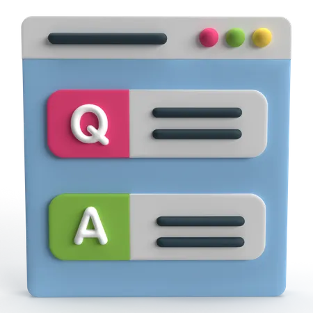 Question et réponse  3D Icon