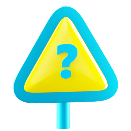 Question Road Sign  3D Icon