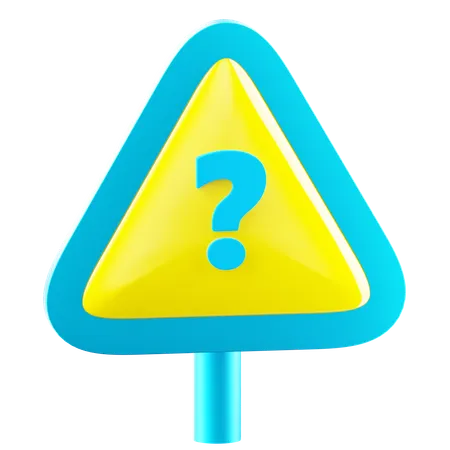 Question Road Sign  3D Icon