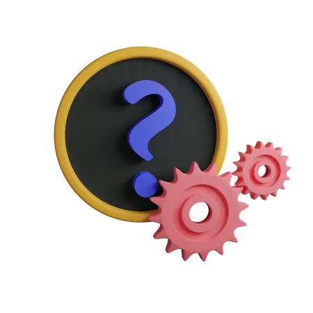 Question Setting 3 D Icon Contains PNG GLTF BLEND And OBJ Files 3D Icon