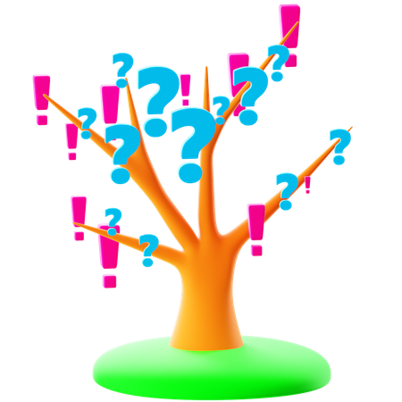 Question Tree of Knowledge  3D Icon