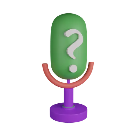 Question unique  3D Icon