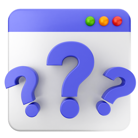 質問ウェブサイト  3D Icon