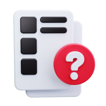 Questionnaire form  3D Icon