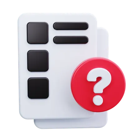 Questionnaire form  3D Icon