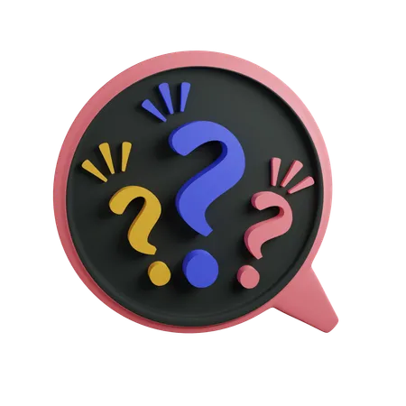 Questions 3 D Icon Contains PNG GLTF BLEND And OBJ Files 3D Icon