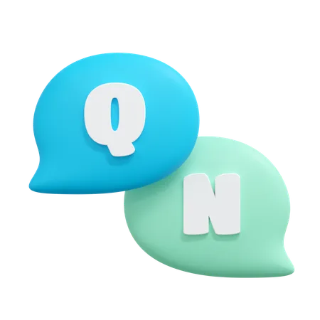 Questions and Answers  3D Icon