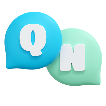 Questions and Answers  3D Icon