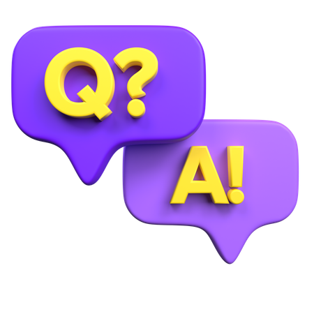 Chat de questions et réponses  3D Icon