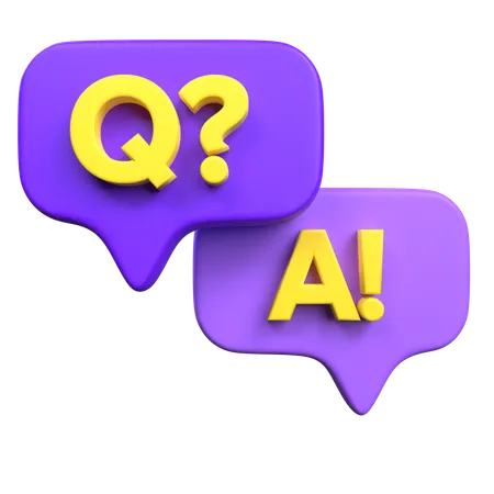 Chat de questions et réponses  3D Icon