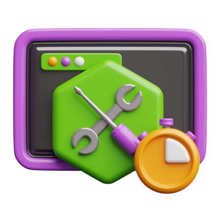 Quick Maintenance  3D Icon