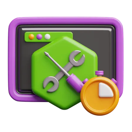 Quick Maintenance  3D Icon