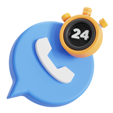 Quick response call service  3D Icon