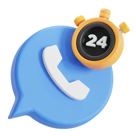 Quick response call service  3D Icon