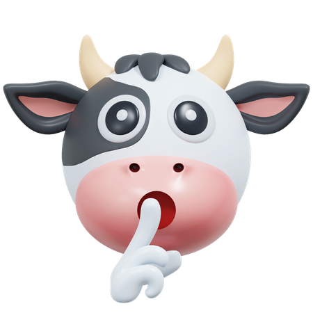 Quiet Cow  3D Icon
