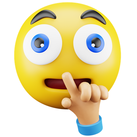 Quiet Hand Emoji  3D Icon