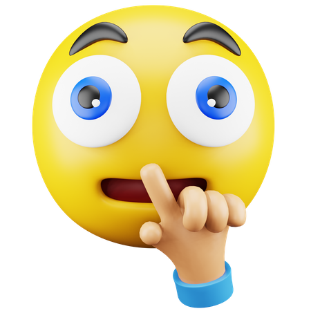 Quiet Hand Emoji  3D Icon