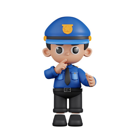 Quiet Policeman  3D Icon