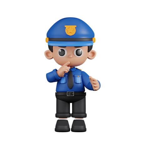 Quiet Policeman  3D Illustration