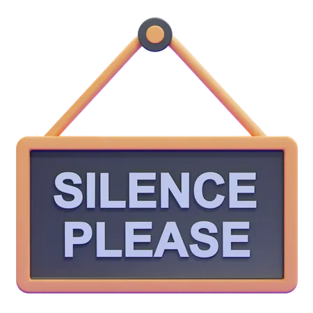 Quiet Sign  3D Icon