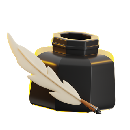 Quill and Ink  3D Icon