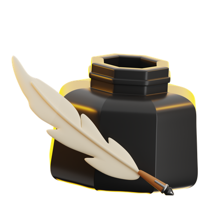 Quill and Ink  3D Icon