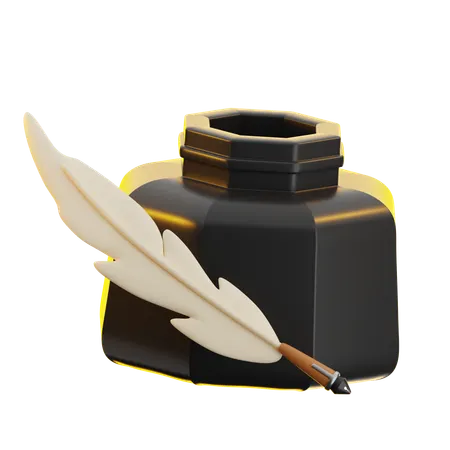 Quill and Ink  3D Icon