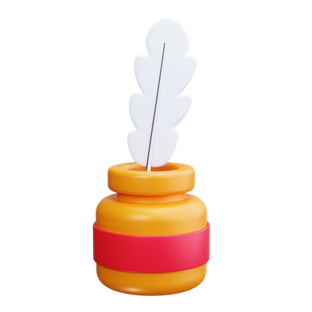 Quill And Ink  3D Icon