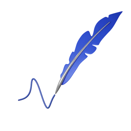 Pen Feather And Inkwell Simple Icon For Web And App 3 D Render Illustration Of 3D Icon