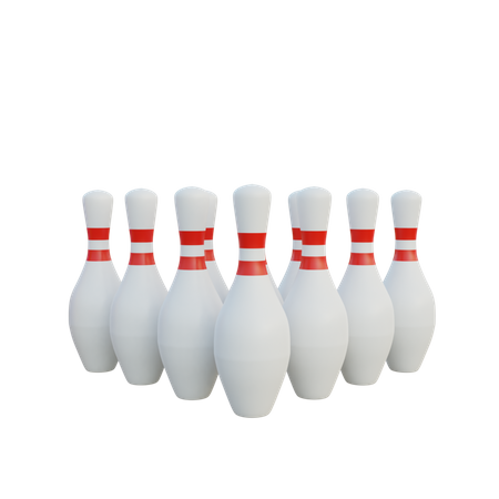 Quilles de bowling  3D Icon
