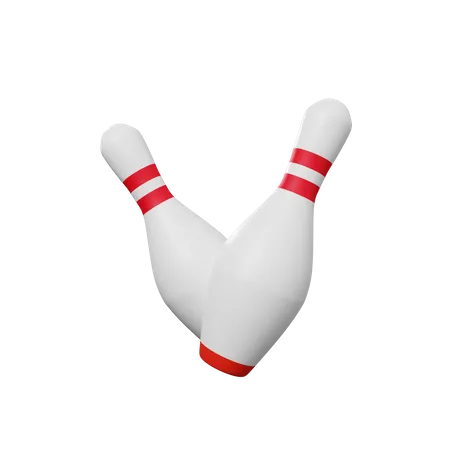 Quilles de bowling  3D Illustration