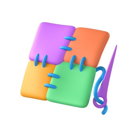 Quilting  3D Icon