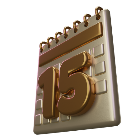 Quinze calendrier  3D Icon
