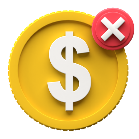 Quitar dólar  3D Icon