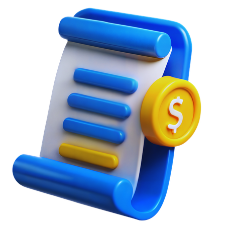 Quittung  3D Icon