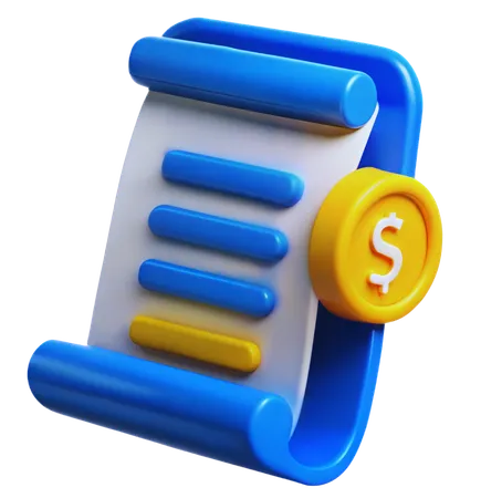 Quittung  3D Icon